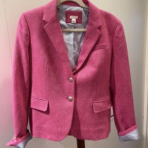 J Crew Parker Blazer Pink Tweed